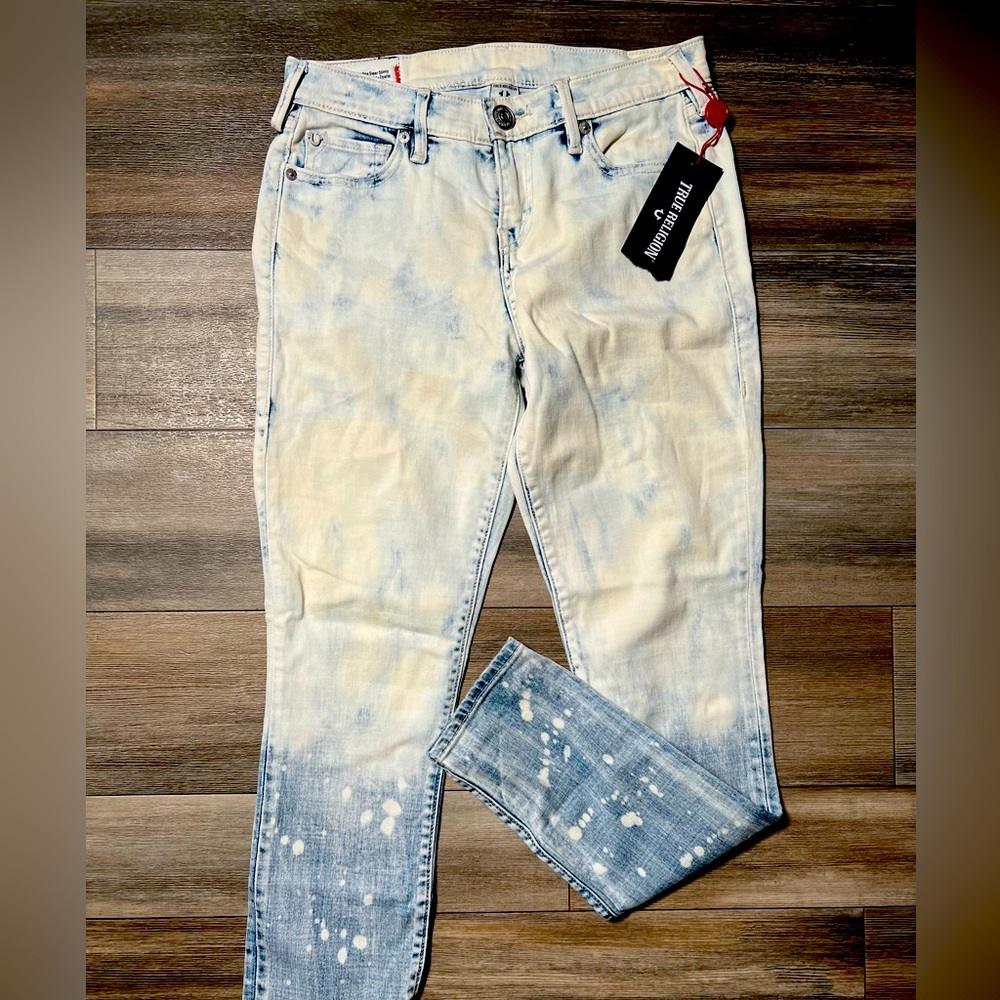 NWT True Religion Halle Mid Rise Super Skinny‎ Jeans- 26